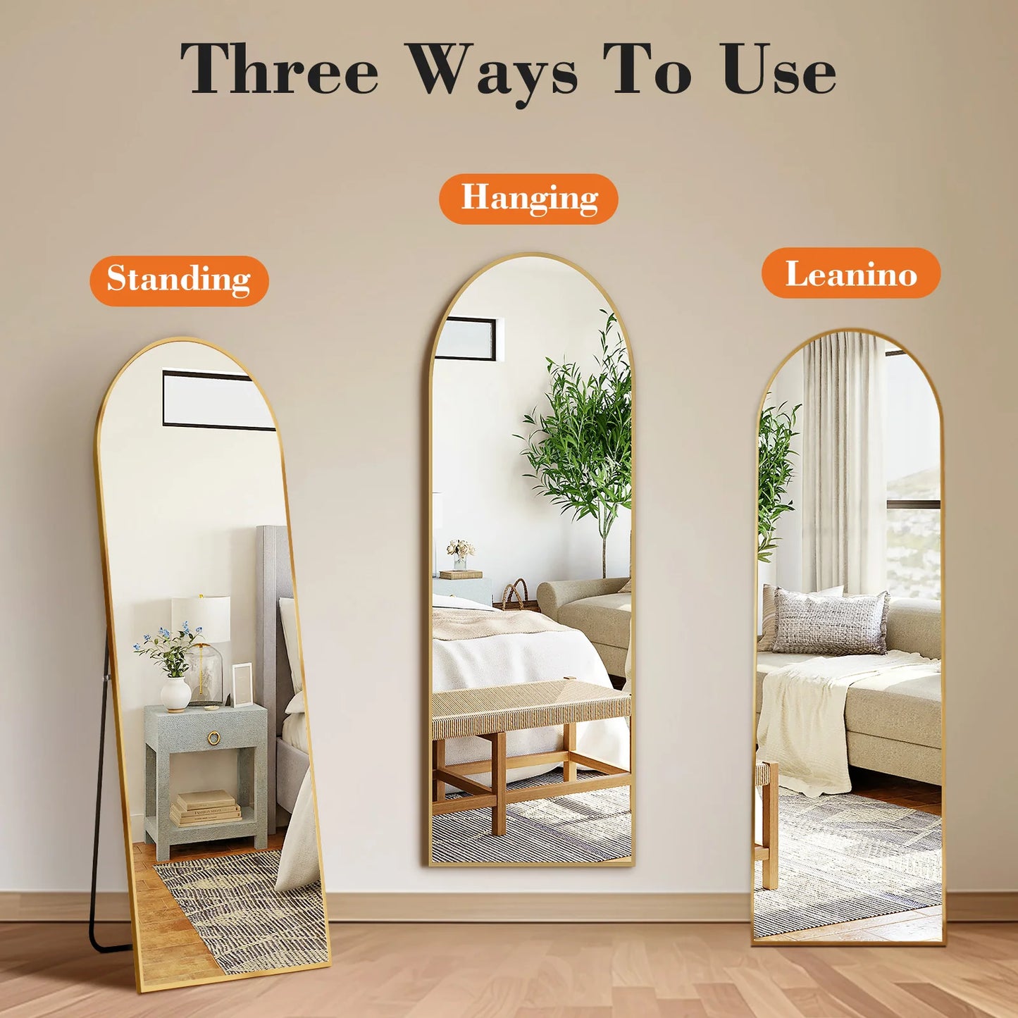 Full Body Mirror – Standing & Wall-Mounted